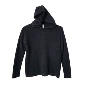 VAN WINKLE & CO 100% cashmere black hoodie sweater minimalist quiet luxury S